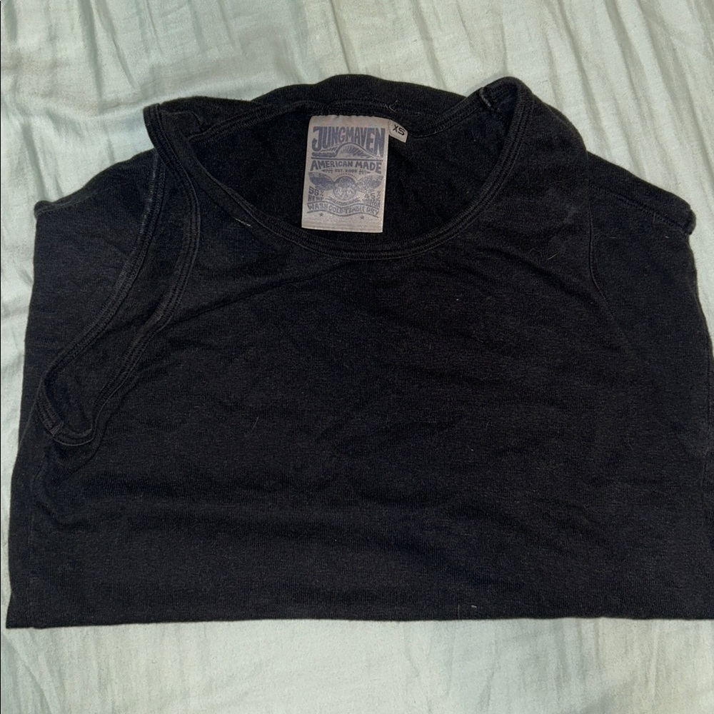 Jungmaven XS Unisex Classic Black Sleeveless Top